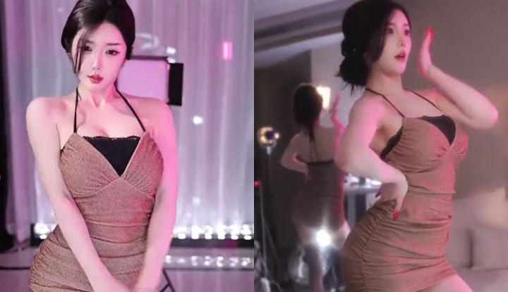 性感直播主在鏡頭前大方展現曼妙身材熱舞