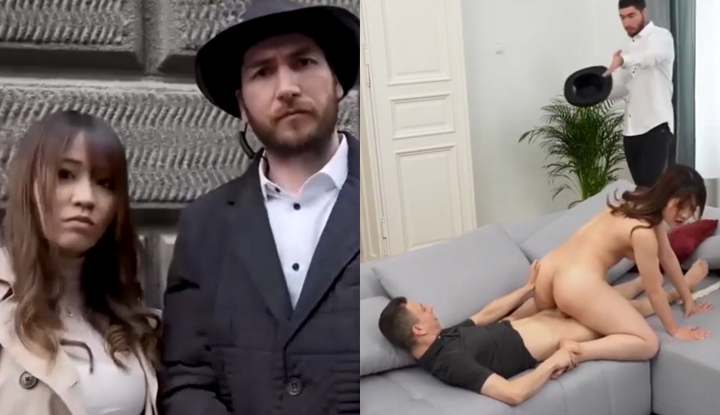 [歐美] 捷克街頭搭訕 劇情讓我肏你女朋友系列 亞洲女孩為了掙錢 當著未婚夫的面被爆操顏射！